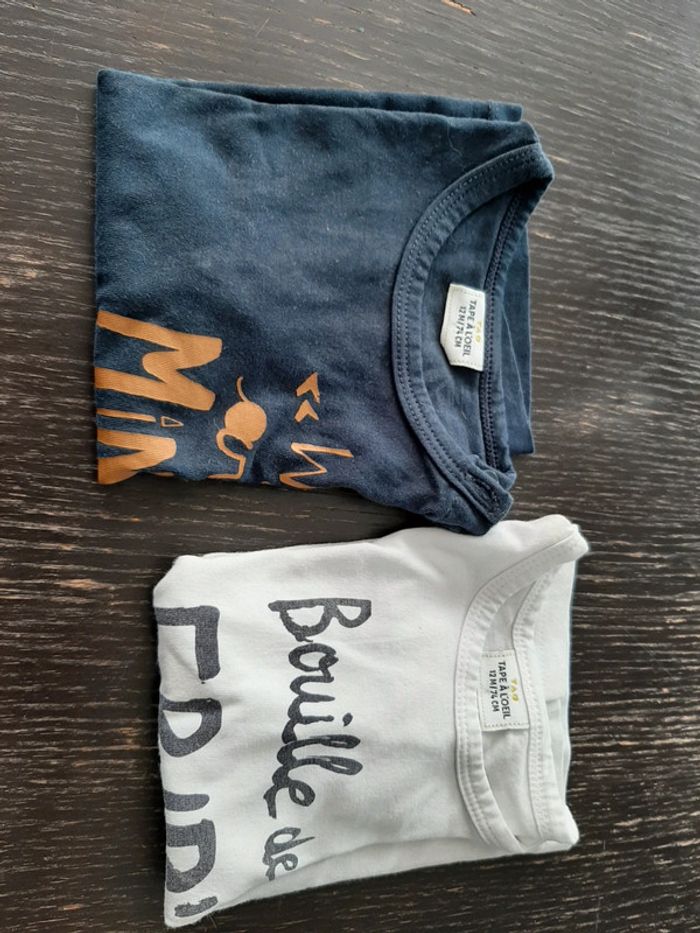 Maillot longue manche t shirt 12mois - photo numéro 2