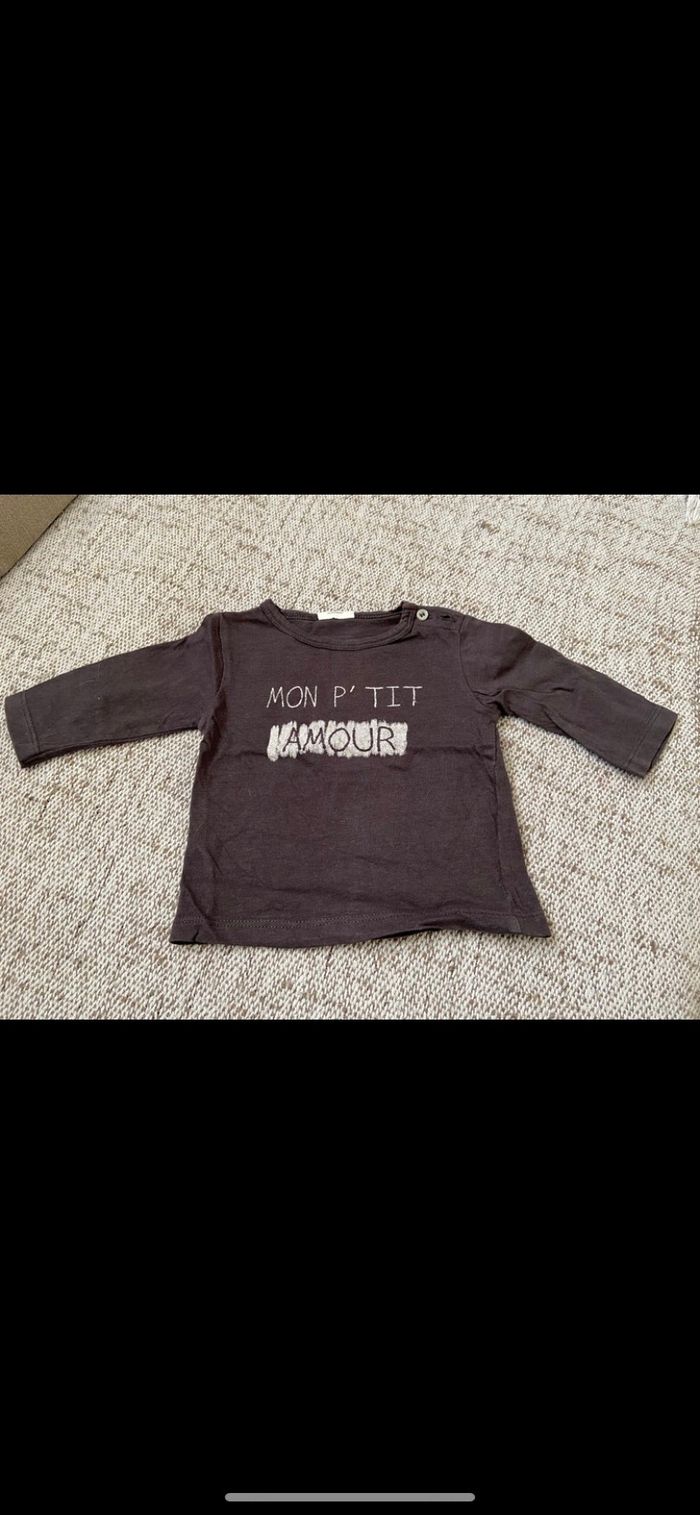 Teeshirt manches longues 1 mois