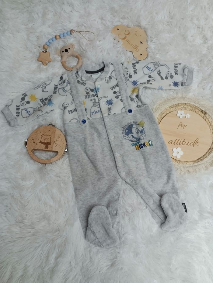 Pyjama 3 mois Mickey velours