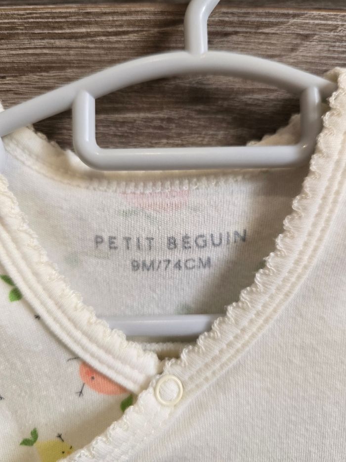 Vêtement Bébé - Barboteuse fruit - Petit Béguin- 9 mois 74 cm - photo numéro 4