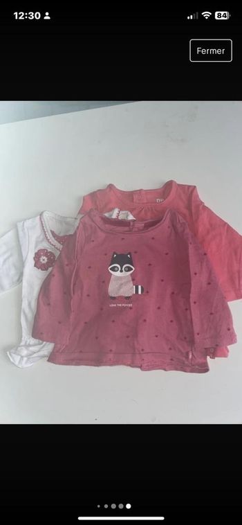 Lot de t-shirt manches longues/3m