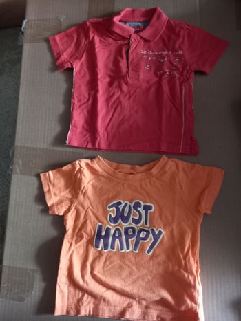 Polo et teeshirt tissaia 12 mois