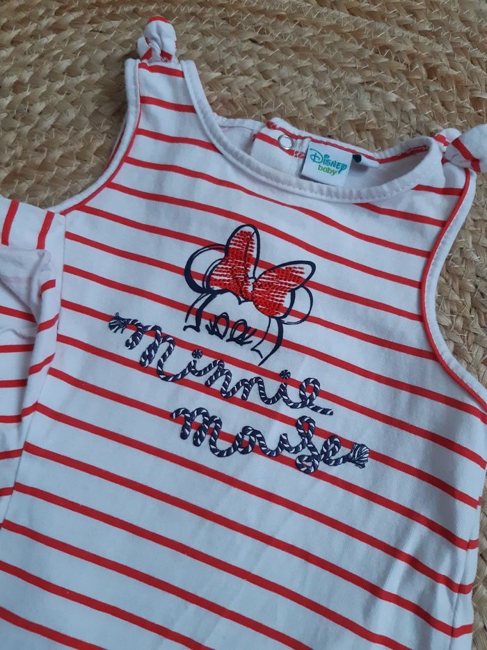 Robe rayée Minnie Disney 18 mois - photo numéro 2