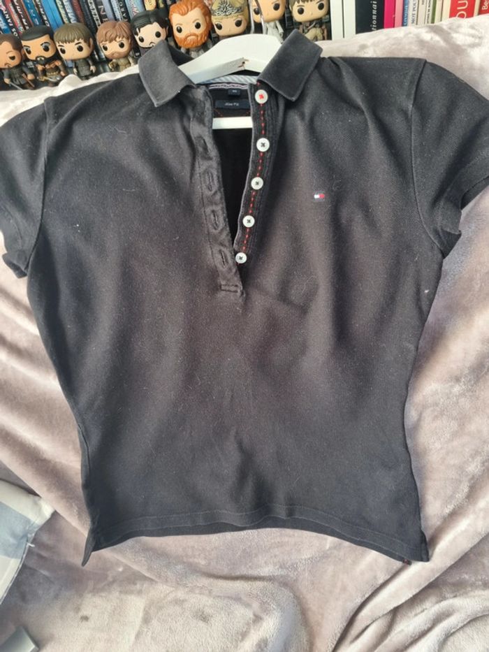Polo Tommy Hilfiger noir taille XS - photo numéro 3