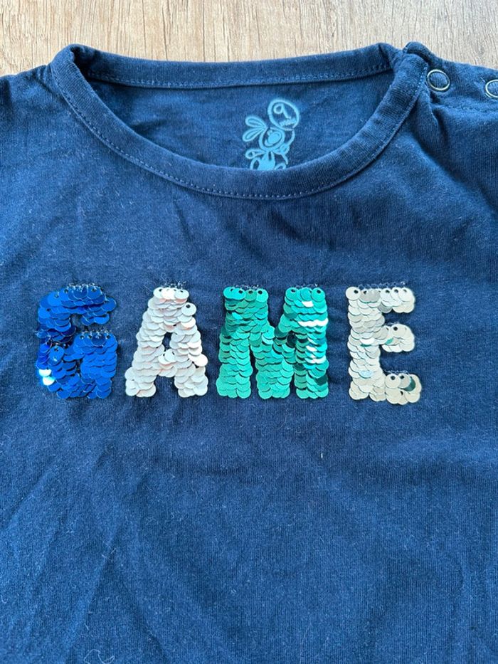Ensemble jean t-shirt manches courtes 9 mois - photo numéro 8