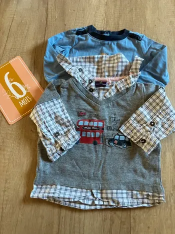 T-shirts manches longues 6 mois garçon