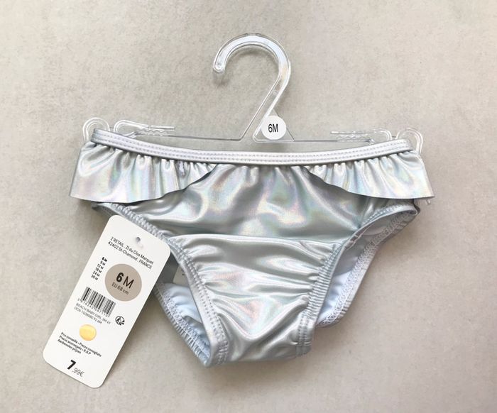 Maillon de bain irisé à volants 6 mois