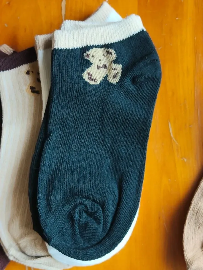 Chaussettes, 5 paires de socquettes, oursons - photo numéro 5