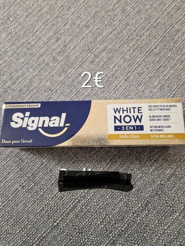 Dentifrice signal white now hello glow