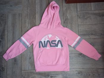 Pull /  sweat  à capuche rose Nasa