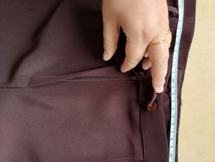 Pantalon tailleur prune - photo numéro 7