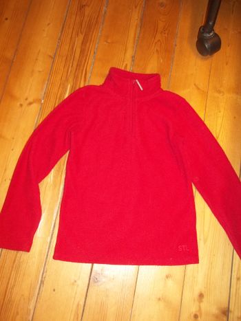 Polaire rouge Tex 5/6 ans (Pull2)