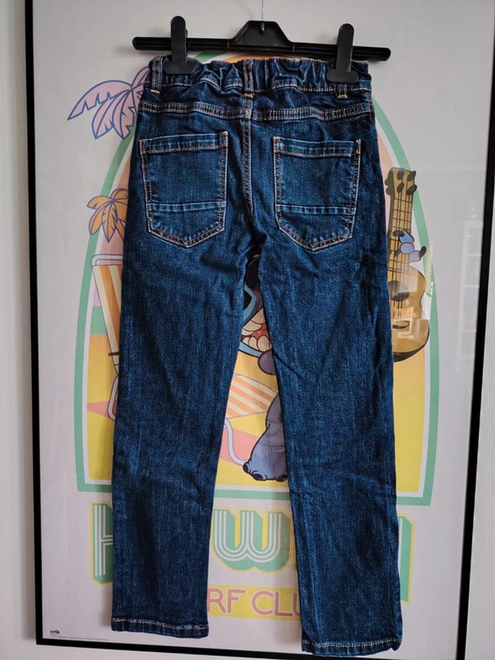 Jean slim bleu marine taille 9 ans - photo numéro 3