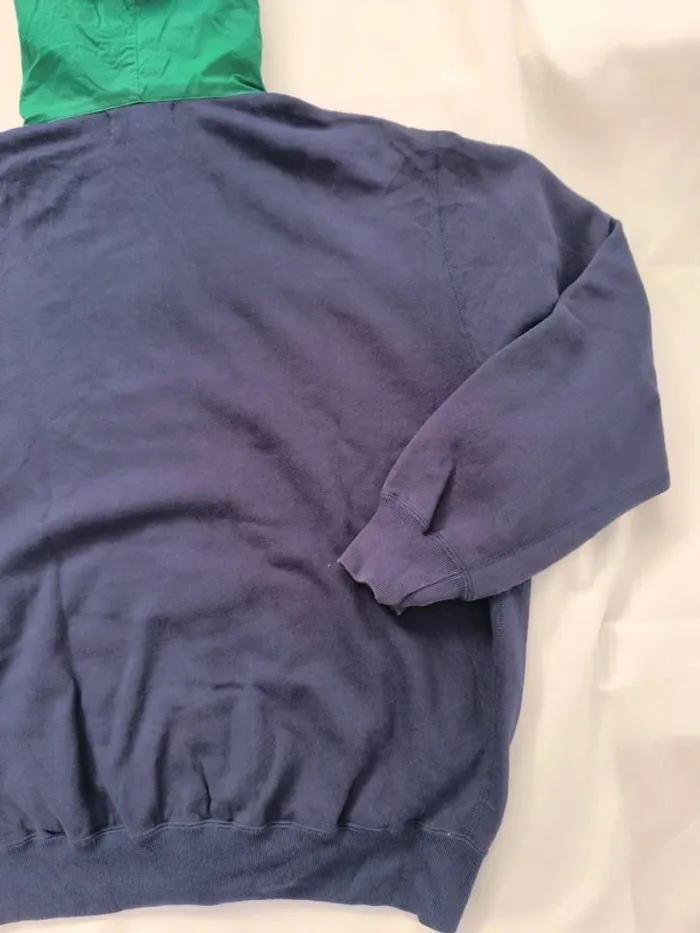 Sweat a capuche zippé homme Ralph Lauren taille M bleu avec capuche verte bon état - photo numéro 10