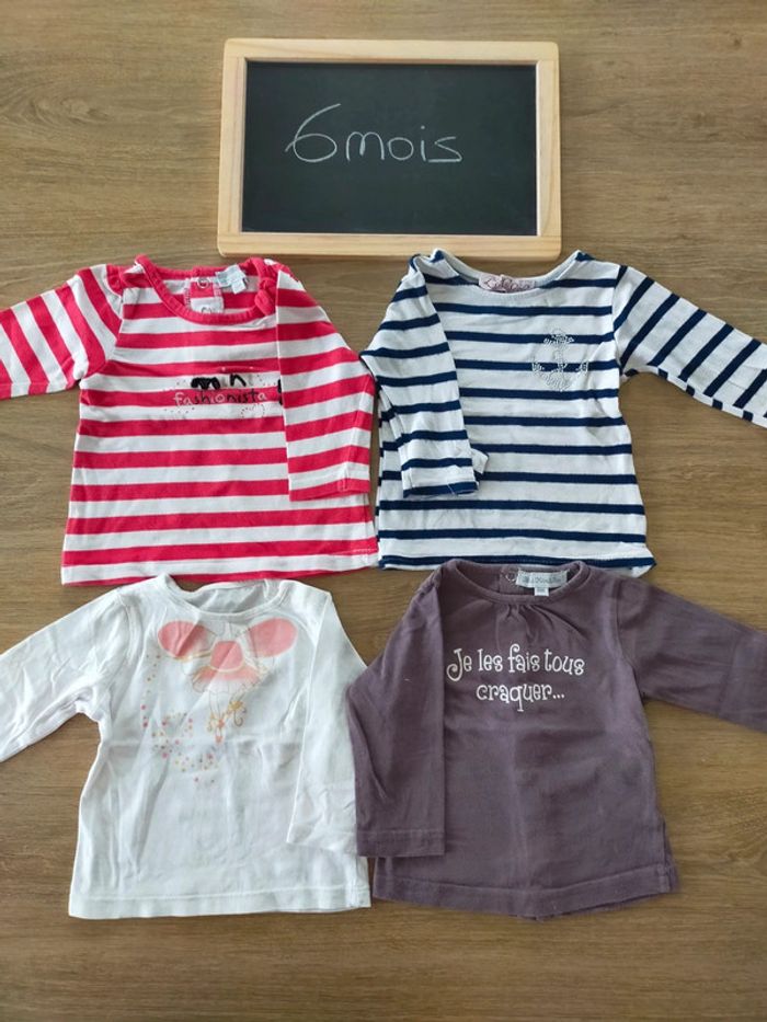 T shirts fille manches longues taille 6mois