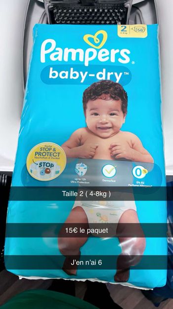 Couche pampers baby dry