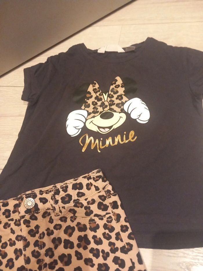 Ensemble minnie léopard h&m 4/6 ans - photo numéro 3