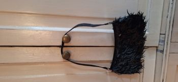 Pochette soirée noire design 24 x 12 très originale