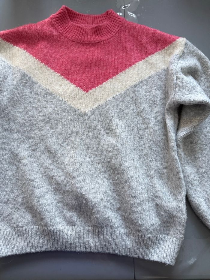 Pull fille Vert Baudet T 10 ans gris et rose - photo numéro 7