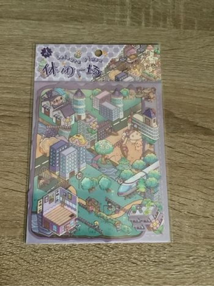 Planche sticker ville violette