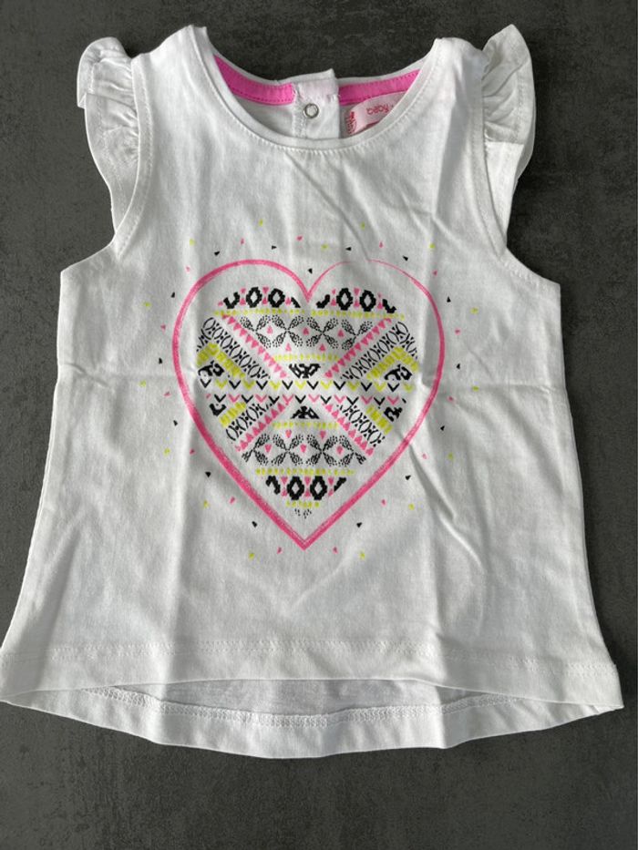 Lot de 3 tee-shirts fille 12 mois - photo numéro 2
