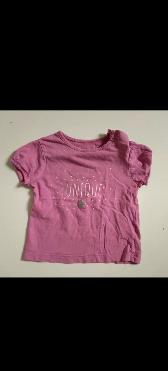 Tee shirt unique étoile rose