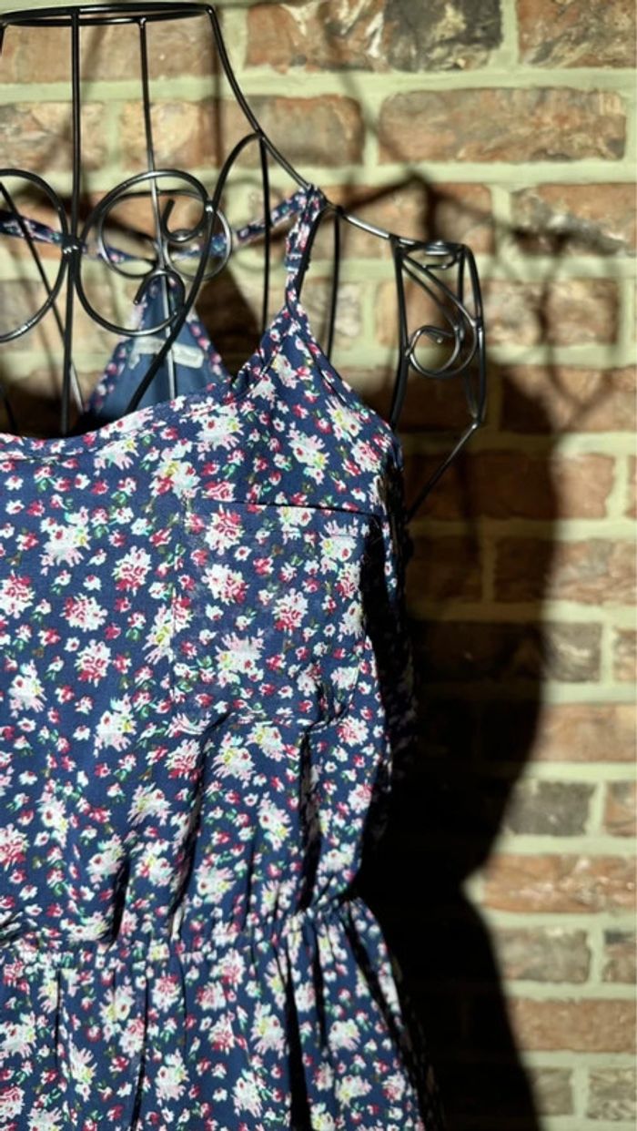 Robe bleue foncé à fleurs America Today Taille S/36 - photo numéro 5