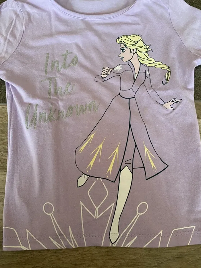 T shirt manches longues 5 ans reine des neiges - photo numéro 3