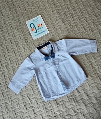 Chemise bleu neuve 9 mois