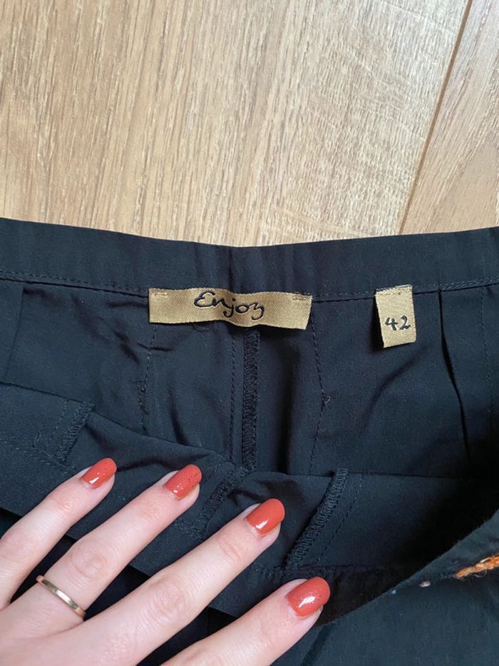 Pantalon 7/8 eme noir fantaisie - photo numéro 5
