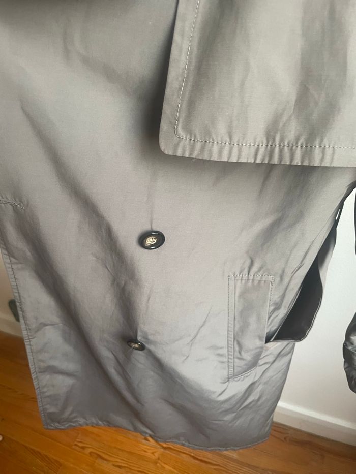 Trench imperméable gris avec ceinture - photo numéro 4