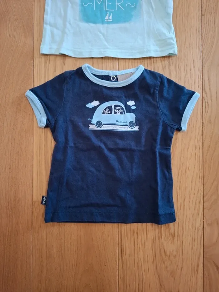 Lot 2 t-shirt 6mois - photo numéro 3