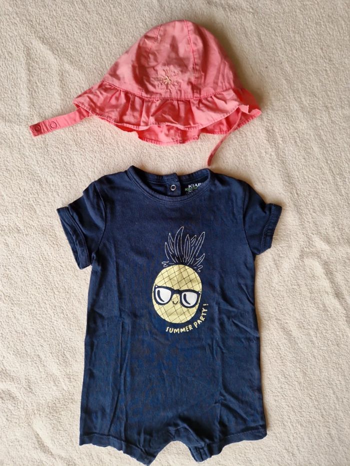 Combi short ananas été 6 mois