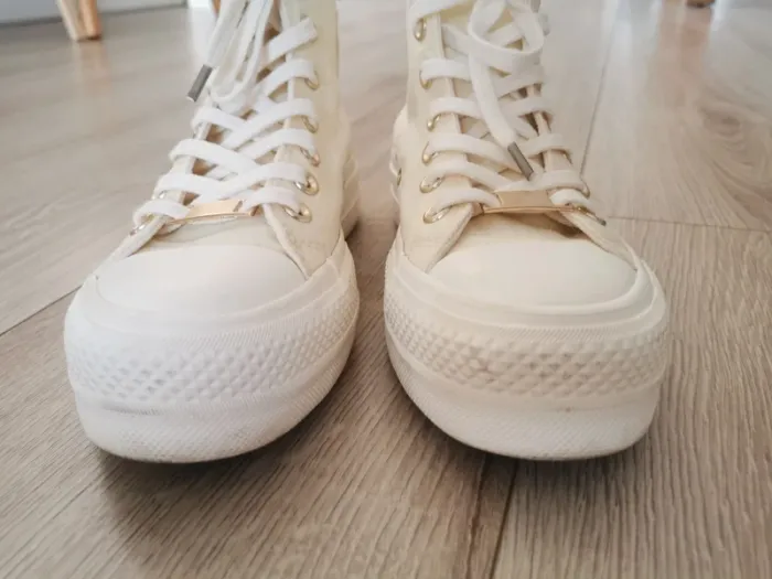 Converses Chuck Taylor All star Lift Hi Beige - photo numéro 2