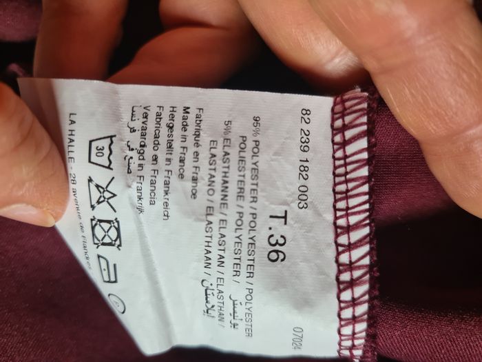 Robe chic bordeaux / Taille 36 - photo numéro 5