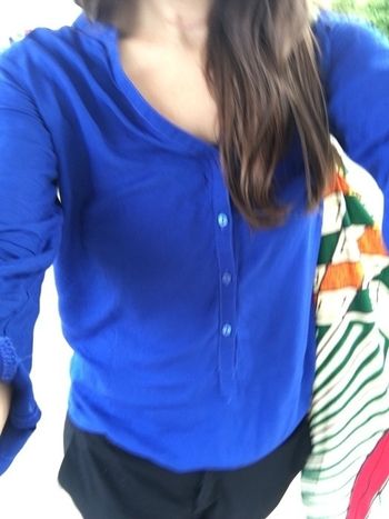 Chemise Scamaïeu bleu électrique