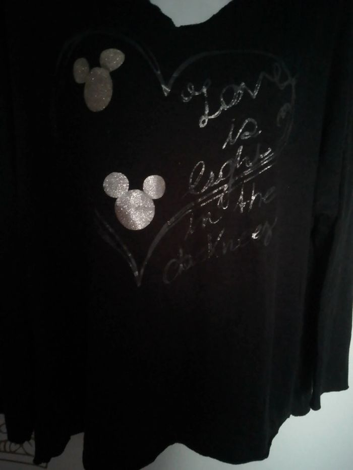 Pull noir Mickey pailleté taille 44 - photo numéro 3