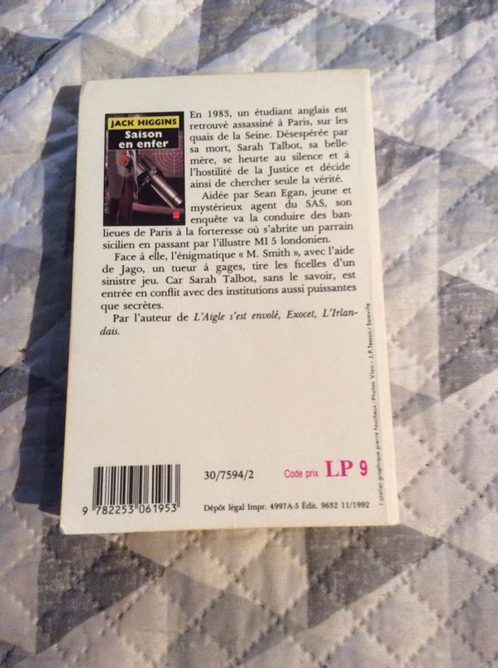 #saison en enfer Jack Higgins - photo numéro 3