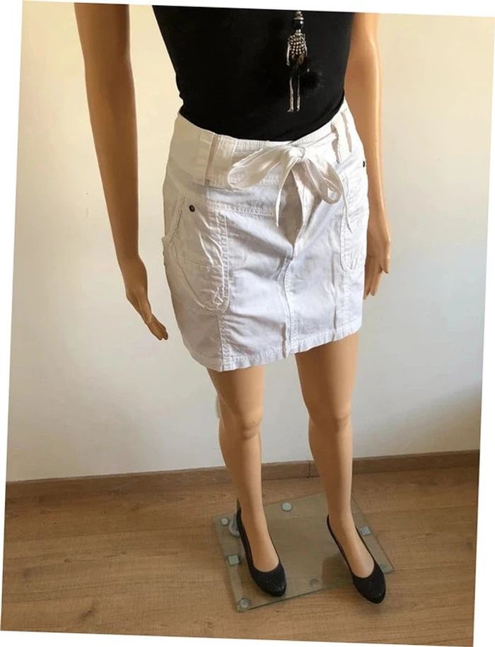 Jupe blanche Morgan taille 38 TBE - photo numéro 2