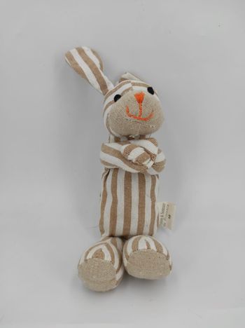 Peluche Doudou Lapin Chien Rayé Nature & Senteurs