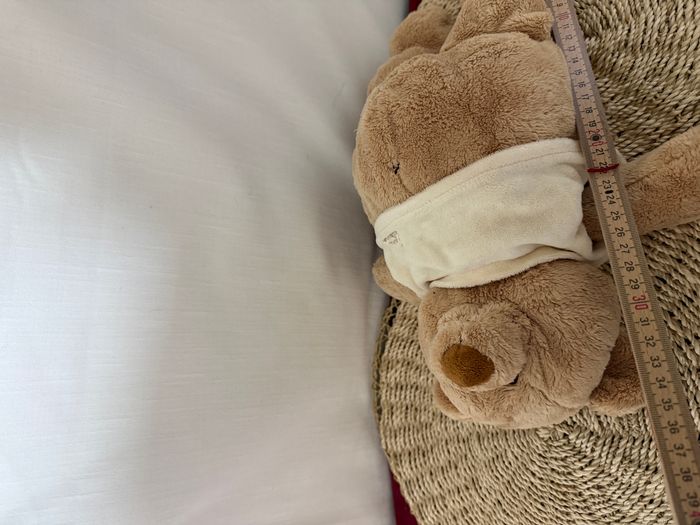 Doudou peluche ours ourson t-shirt beige tiamo collection - photo numéro 4