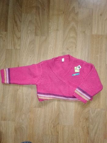 Pull court, rose, 6 mois, neuf