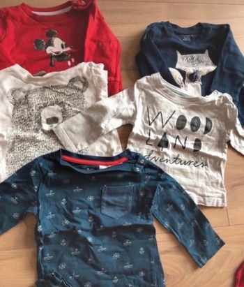 Lot t shirts pull 6-9 mois