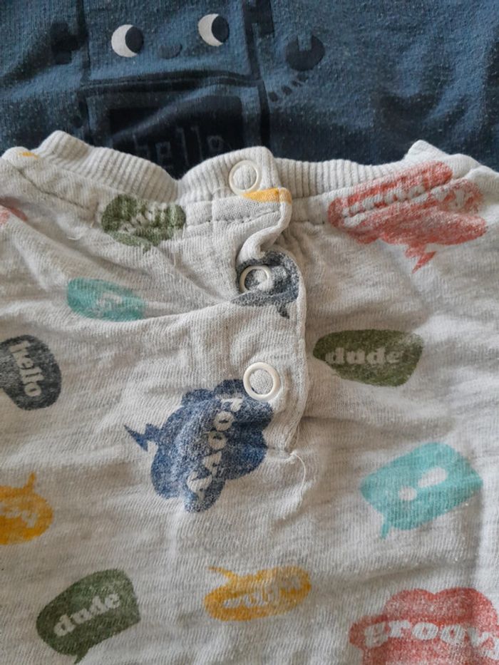 Lot t-shirt manches longues kiabi+ sweat gris 6 mois garçon - photo numéro 6