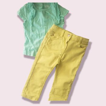 🌴 Ensemble 2 pièces fille taille 9 mois