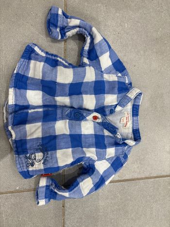 Chemise bleu à carreaux