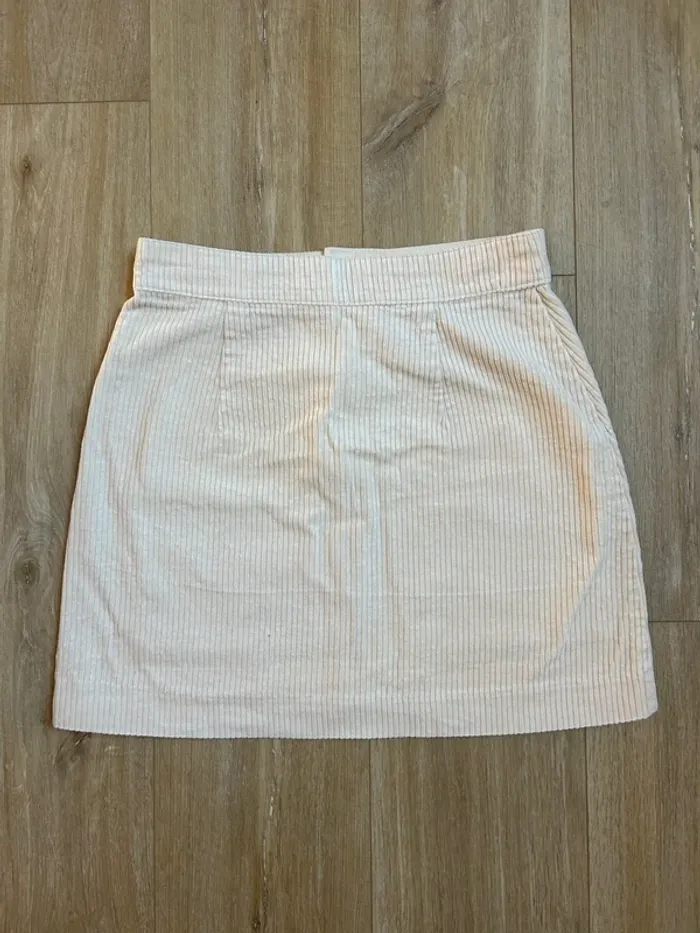 Jupe blanc cassé en velours - photo numéro 4