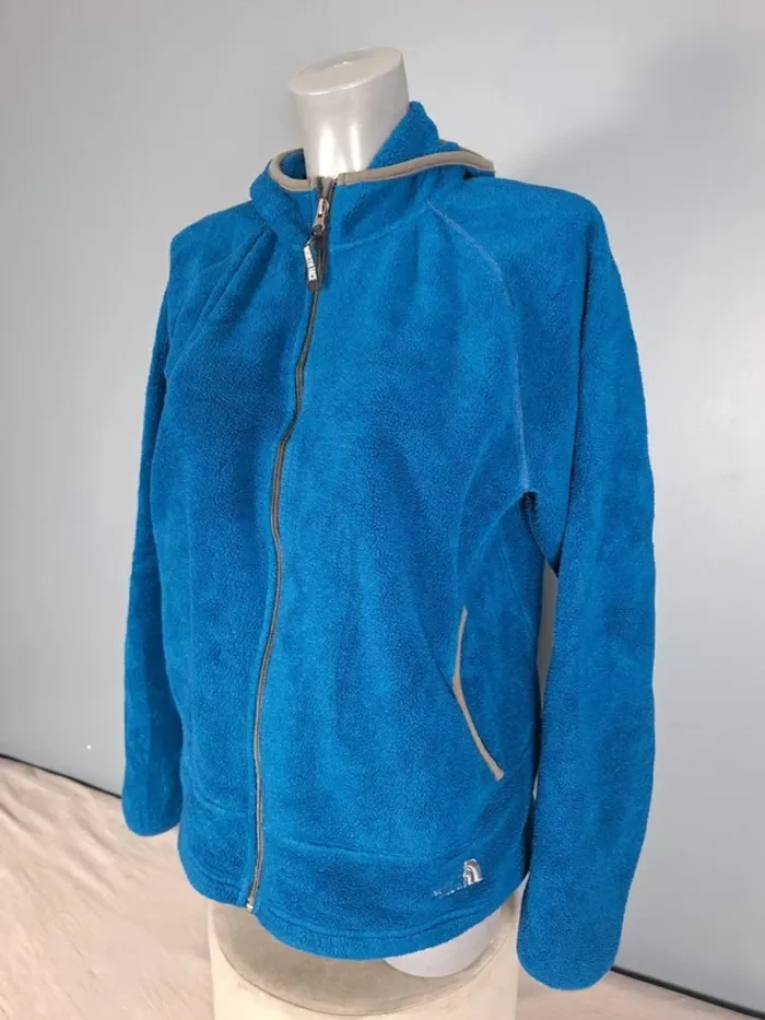 Veste polaire The North Face femme XL – Bleu à capuche – brodé (614) - photo numéro 5