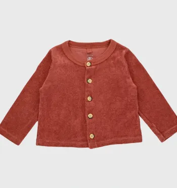 Cardigan 12 mois en matière éponge Petit Bateau