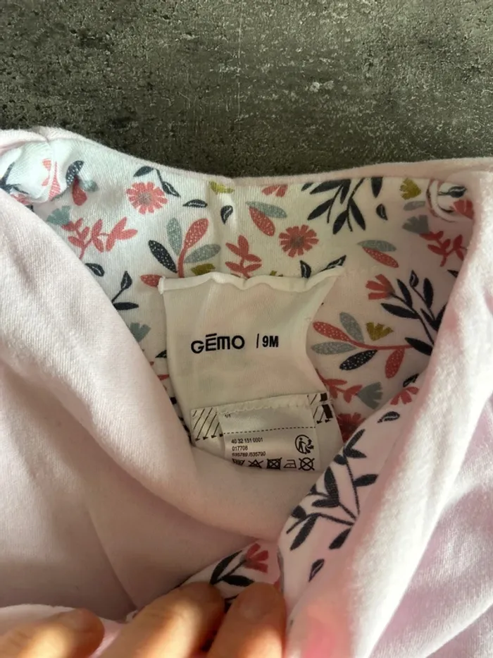 Brassière molletonné, cardigan bébé fille, 9 mois - photo numéro 2